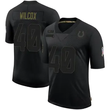 Men's Chris Wilcox Indianapolis Colts Limited Black 2020 Salute To Service Jersey