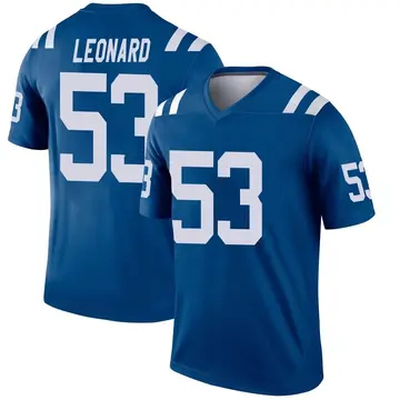 Men's Darius Leonard Indianapolis Colts Legend Royal Jersey