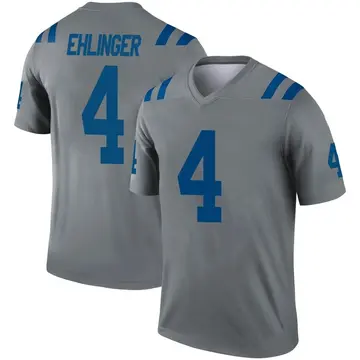 Men's Sam Ehlinger Indianapolis Colts Legend Gray Inverted Jersey