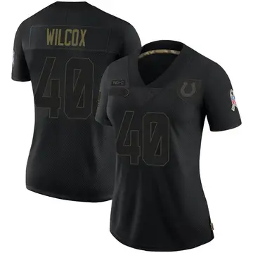 Women's Chris Wilcox Indianapolis Colts Limited Black 2020 Salute To Service Jersey