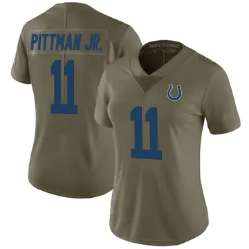 Women's Michael Pittman Jr. Indianapolis Colts Limited Green 2017 Salute to Service Jersey