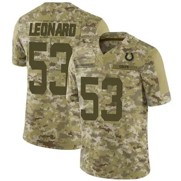 Youth Darius Leonard Indianapolis Colts Limited Camo 2018 Salute to Service Jersey