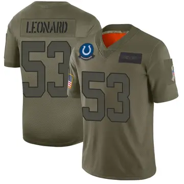 Youth Darius Leonard Indianapolis Colts Limited Camo 2019 Salute to Service Jersey