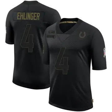 Youth Sam Ehlinger Indianapolis Colts Limited Black 2020 Salute To Service Jersey